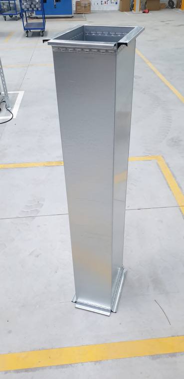 Tronson rectangular înalt, cu flanșe la ambele capete